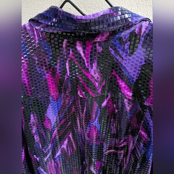 Notations, NWOT, Women's, Button Front, Lightweight, Shimmering Shacket, Size 3X - Picture 3 of 10